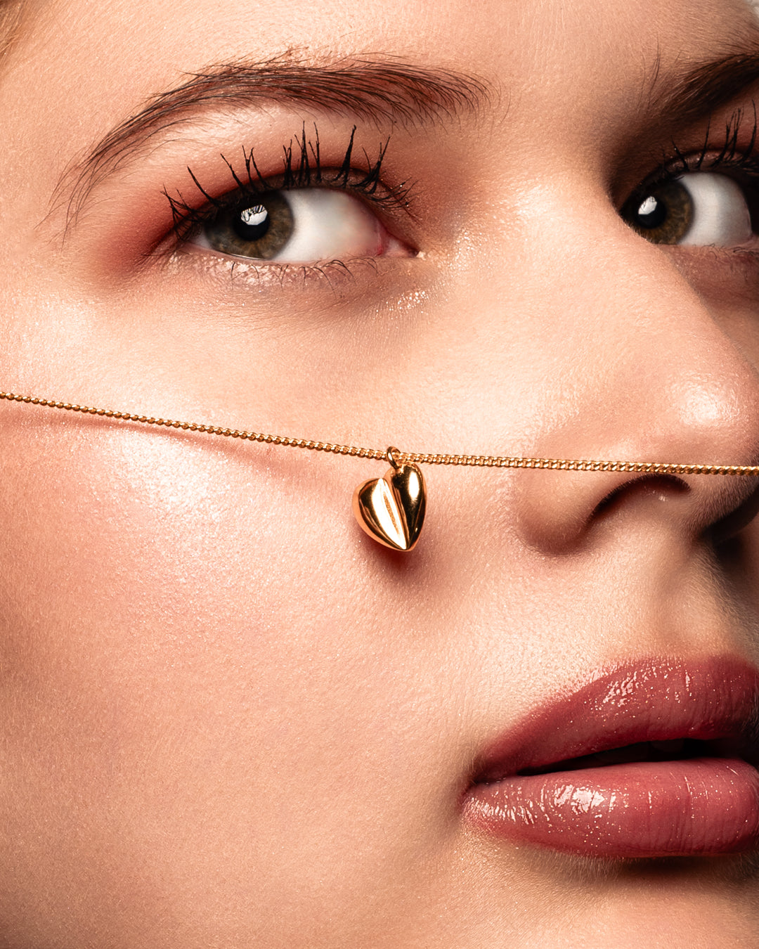 Cadena Bold Heart Dorada | Plata 925 + Enchapado en Oro 18K | Estilo Chunky